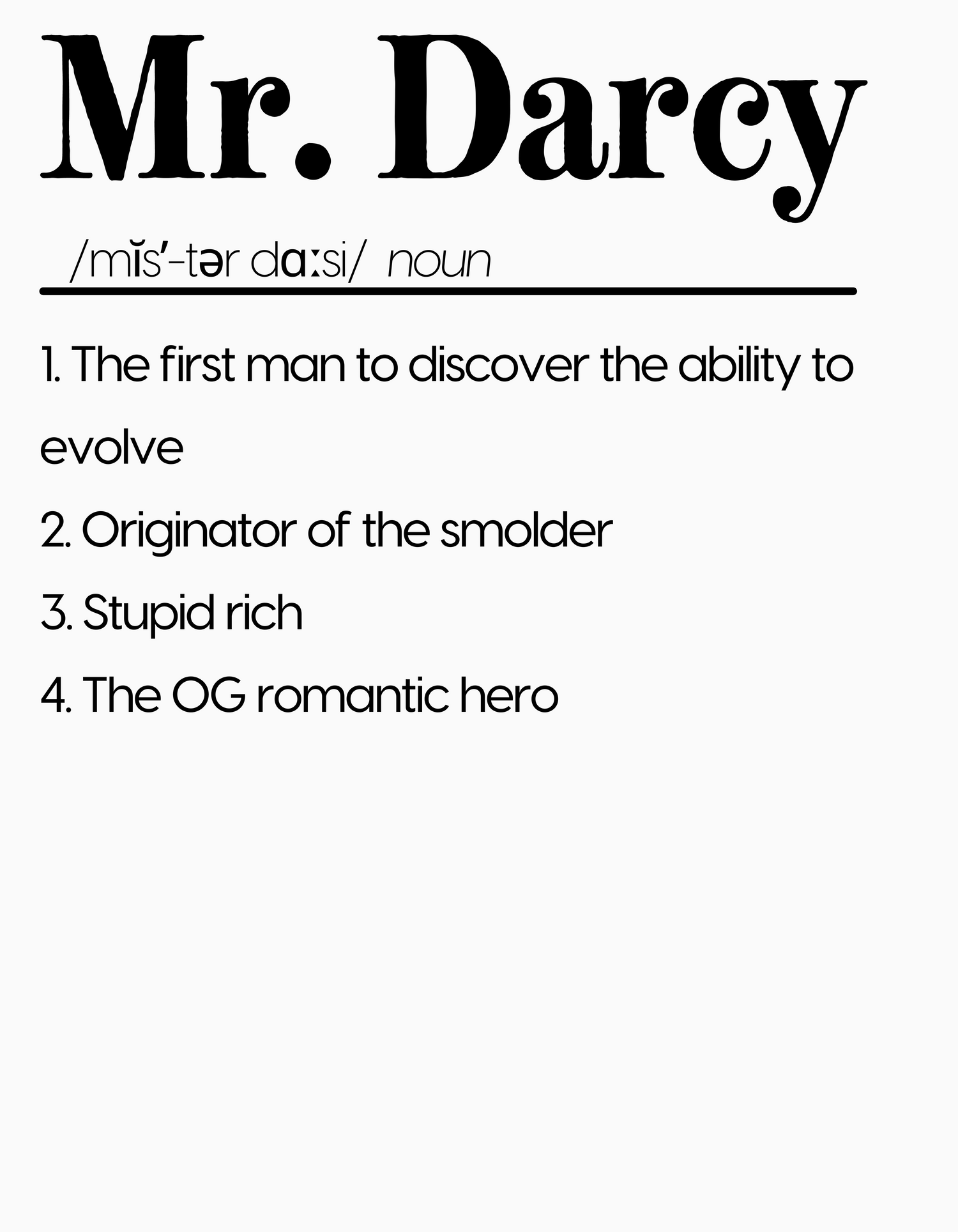 Definition of Mr. Darcy
