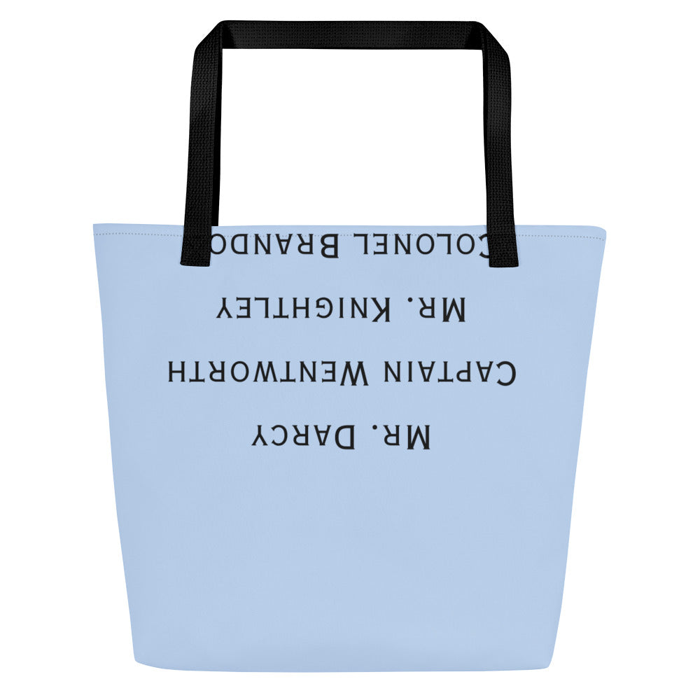 Austen Heroes, Large Tote Bag