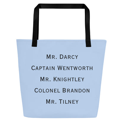 Austen Heroes, Large Tote Bag