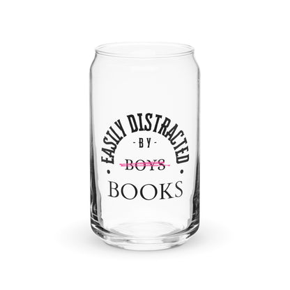 Easily Distracted By Books Can-Shaped Glass