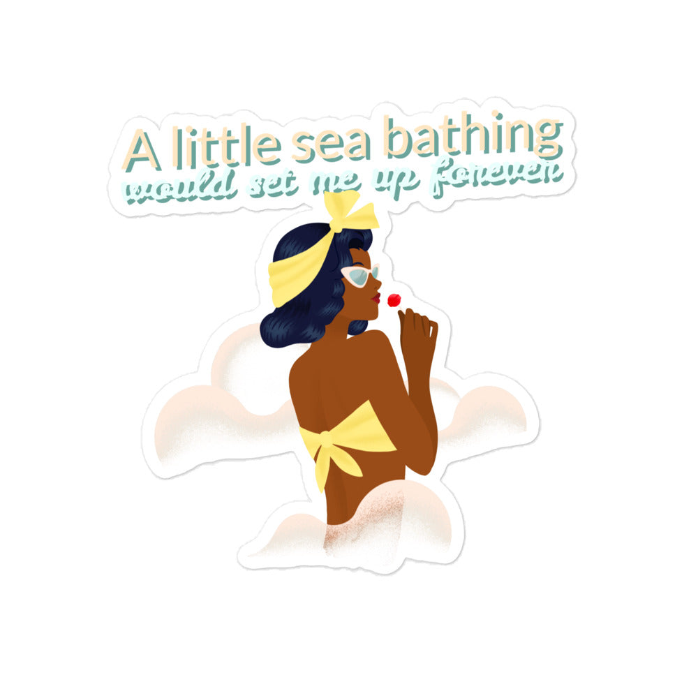 A little Sea bathing, Bubble-free stickers