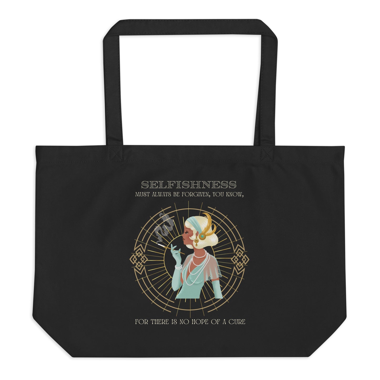 Art Deco - Selfishness Large organic tote bag