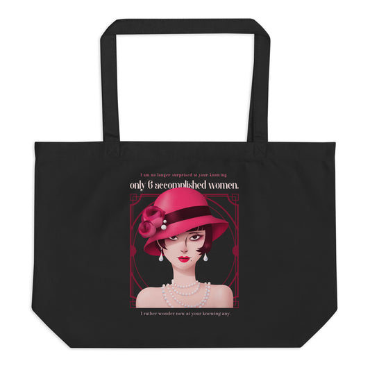 Art Deco - Accomplished Women Large organic tote bag