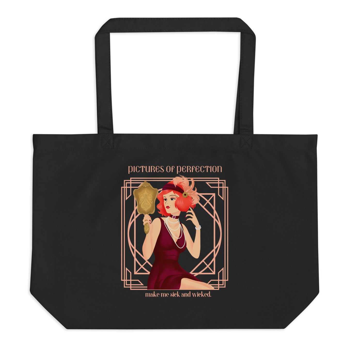 Art Deco - Perfection Large organic tote bag