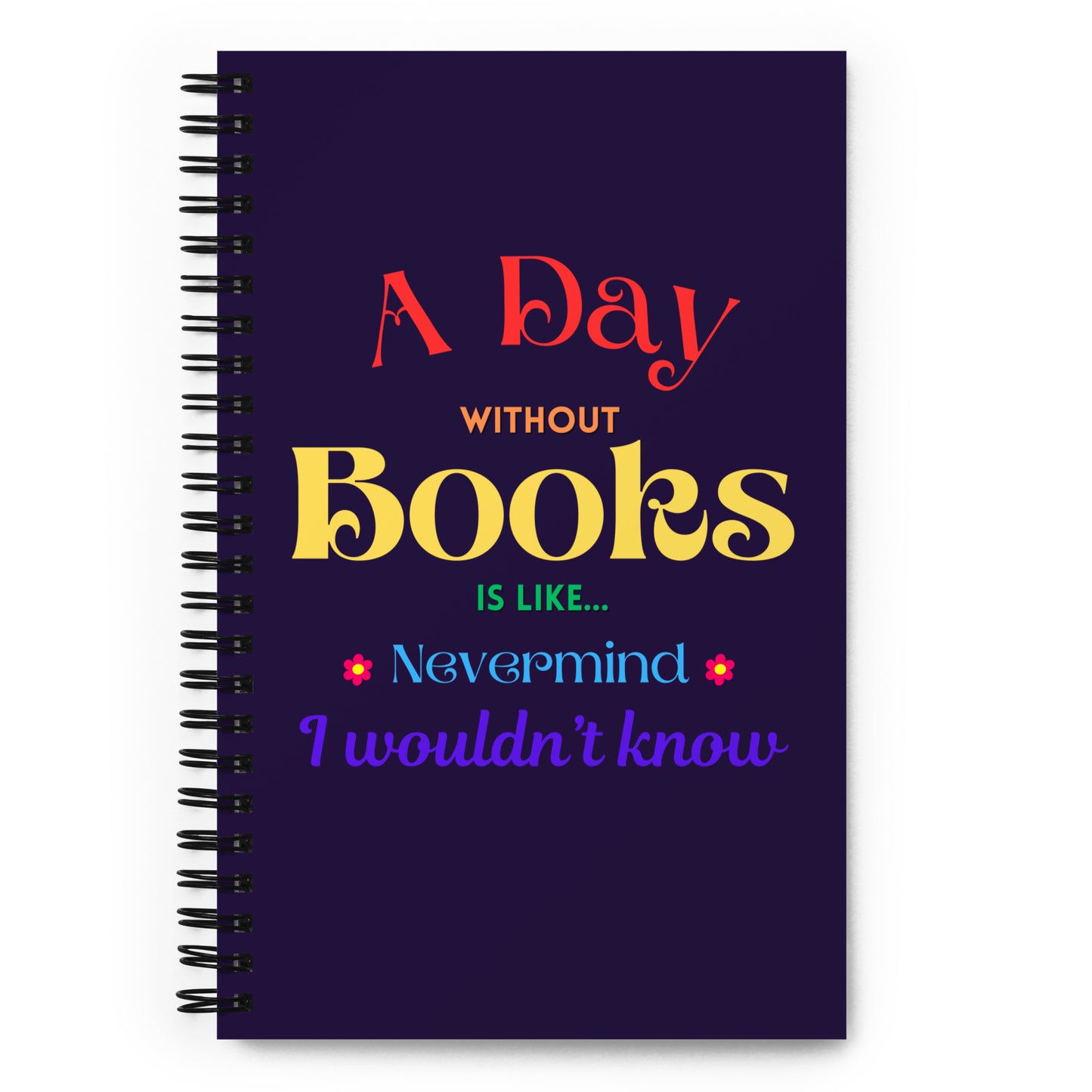 A Day Without Books - Spiral notebook