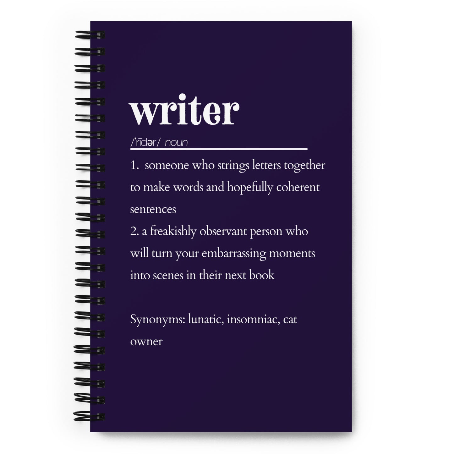 Writer Definition, Spiral notebook