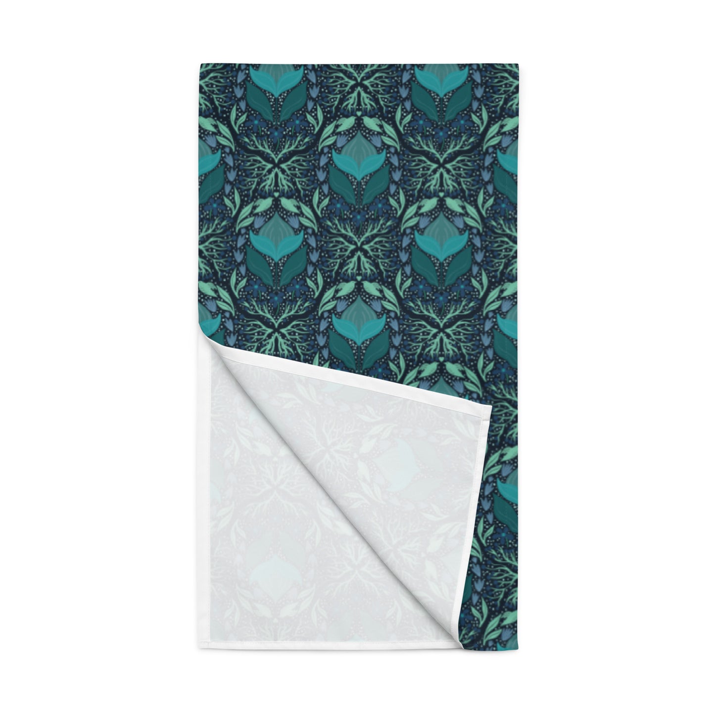 Teal Floral Table runner