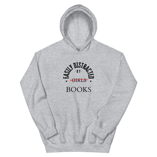 Easily Distracted By Books Hoodie