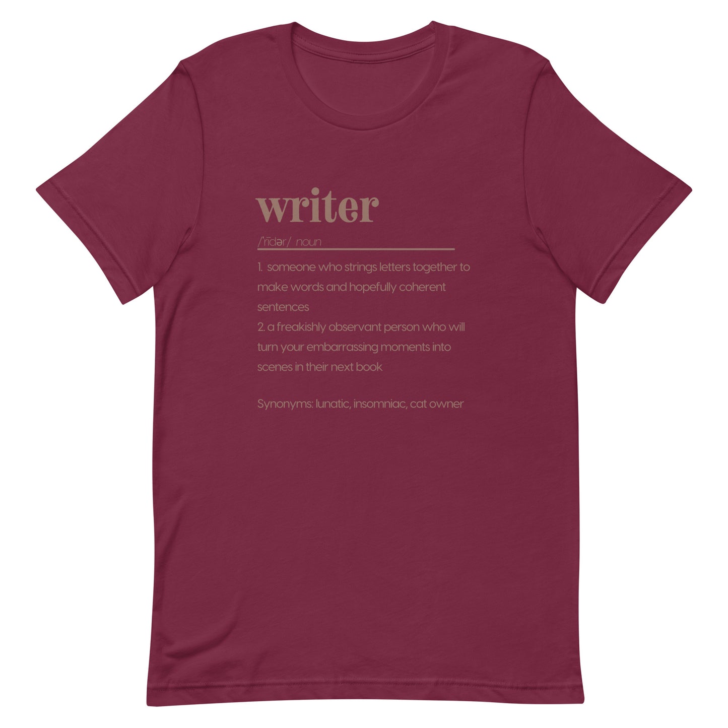 Writer Definitions Unisex t-shirt