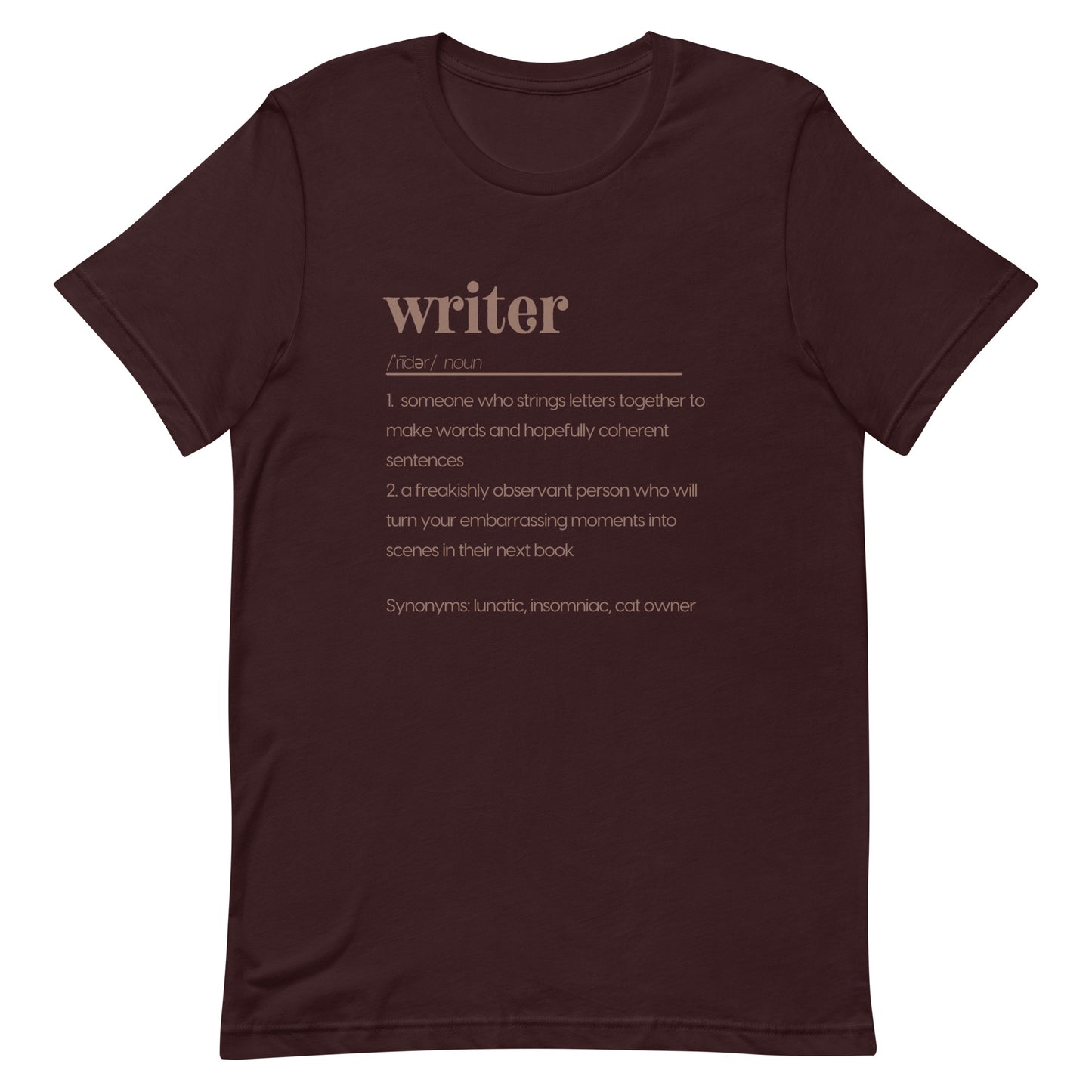 Writer Definition Unisex t-shirt