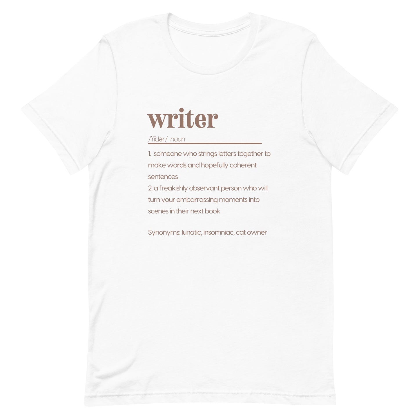 Writer Definitions Unisex t-shirt
