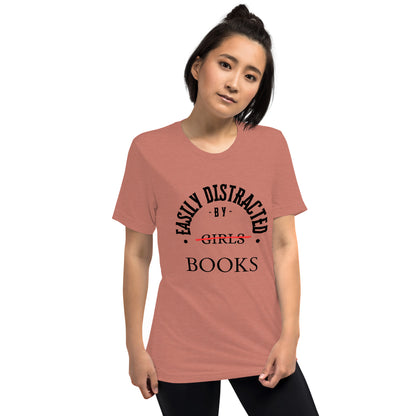 Easily Distracted By Books Short Sleeve t-shirt