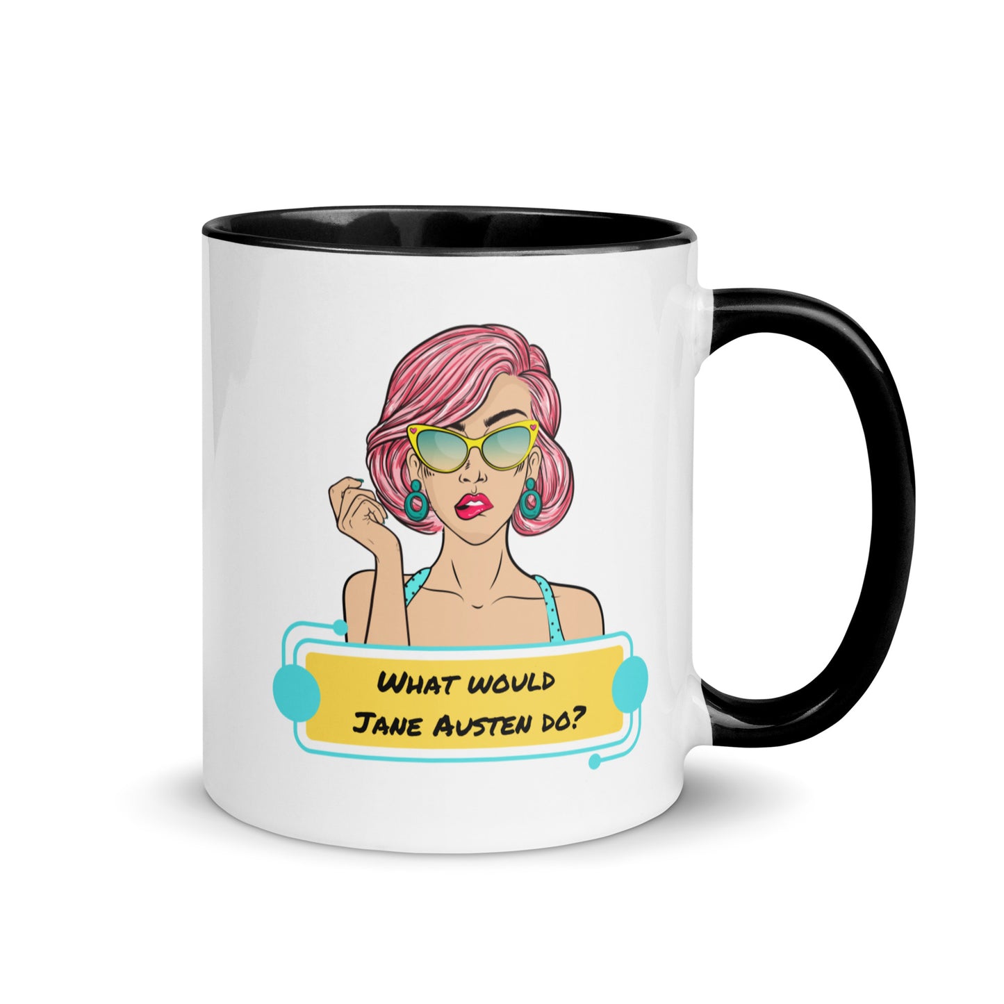 What would Jane Austen do? Mug with Color Inside