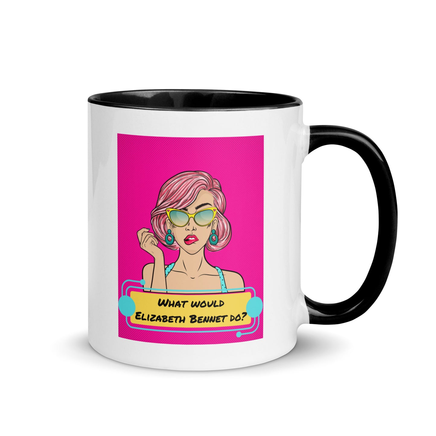 What would Elizabeth Bennet do? Mug with Color Inside