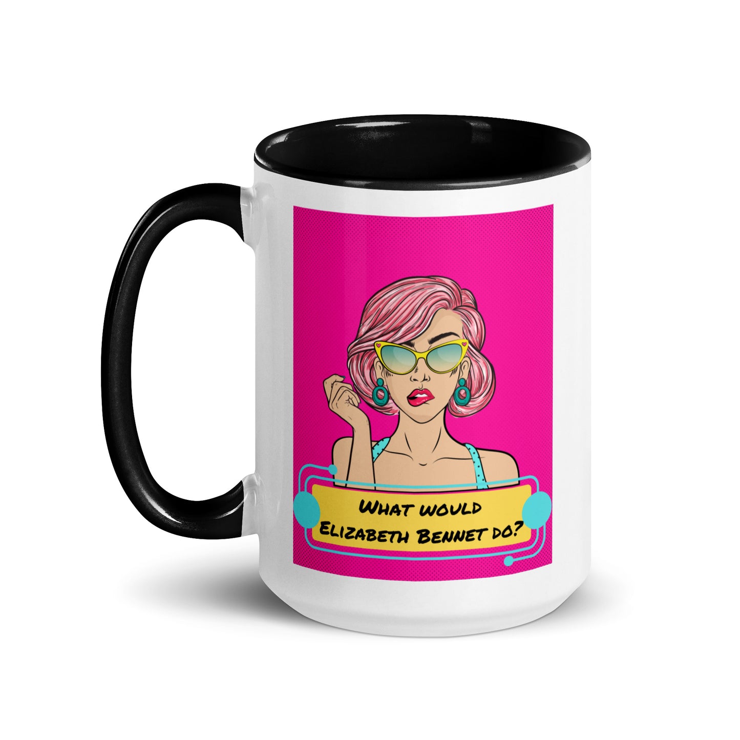 What would Elizabeth Bennet do? Mug with Color Inside