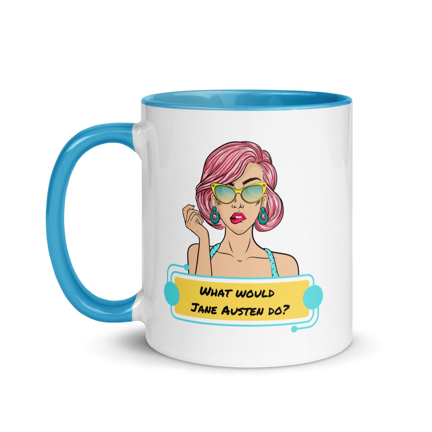 What would Jane Austen do? Mug with Color Inside