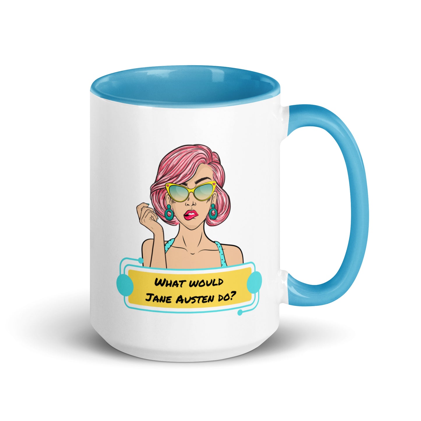 What would Jane Austen do? Mug with Color Inside