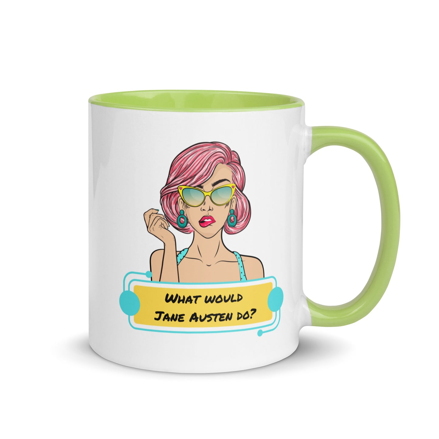 What would Jane Austen do? Mug with Color Inside