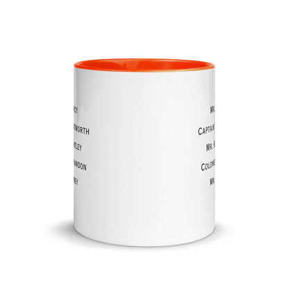 Austen Hero names, Mug with Color Inside