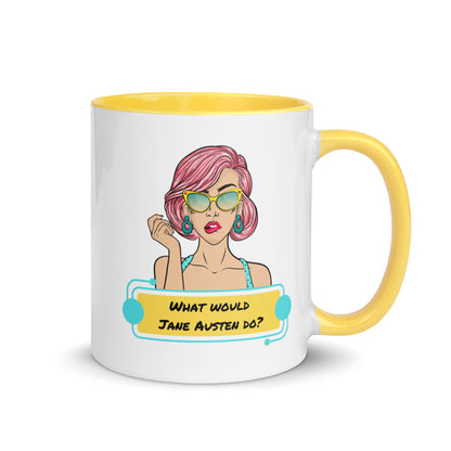 What would Jane Austen do? Mug with Color Inside