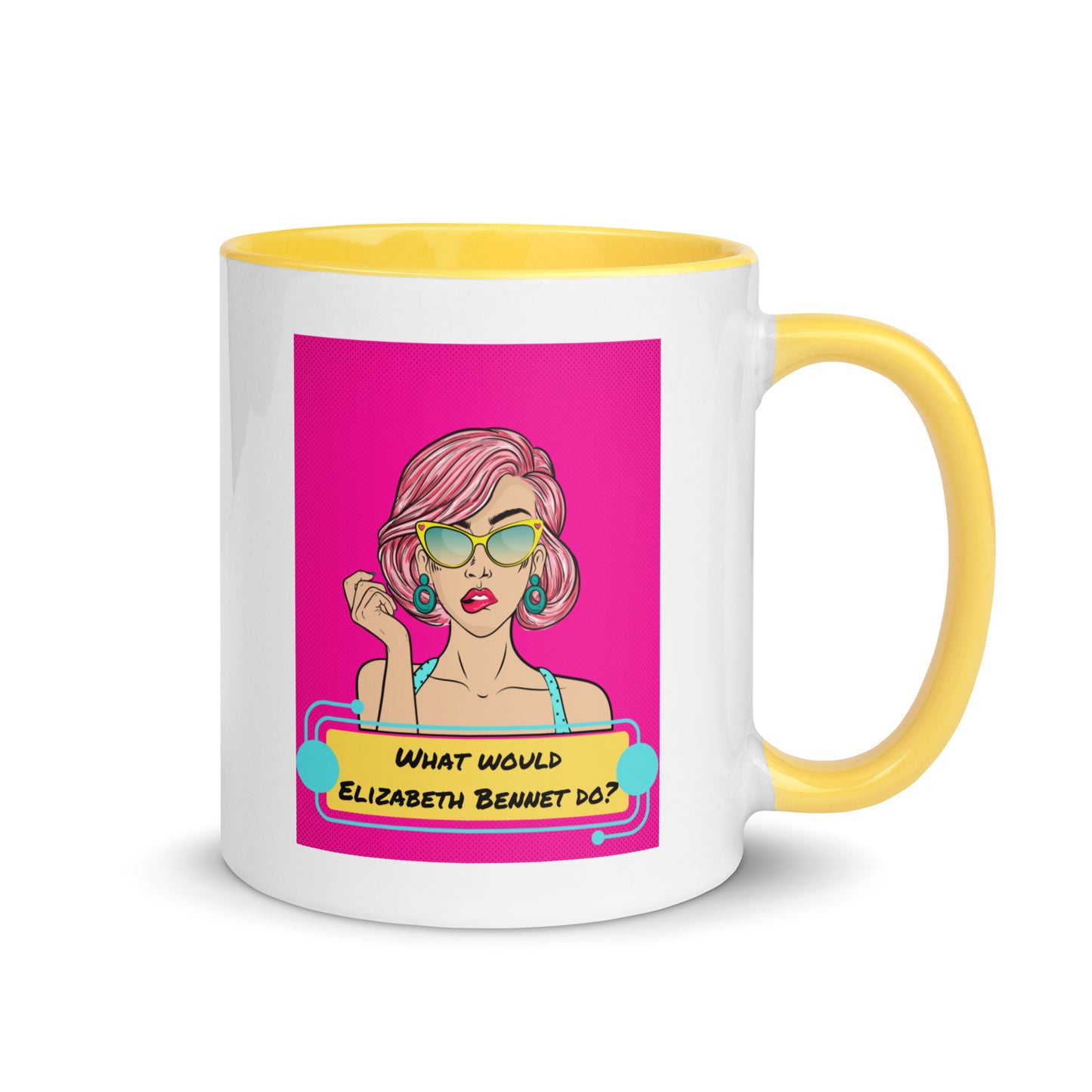 What would Elizabeth Bennet do? Mug with Color Inside