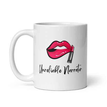 Unreliable Narrator, White glossy mug