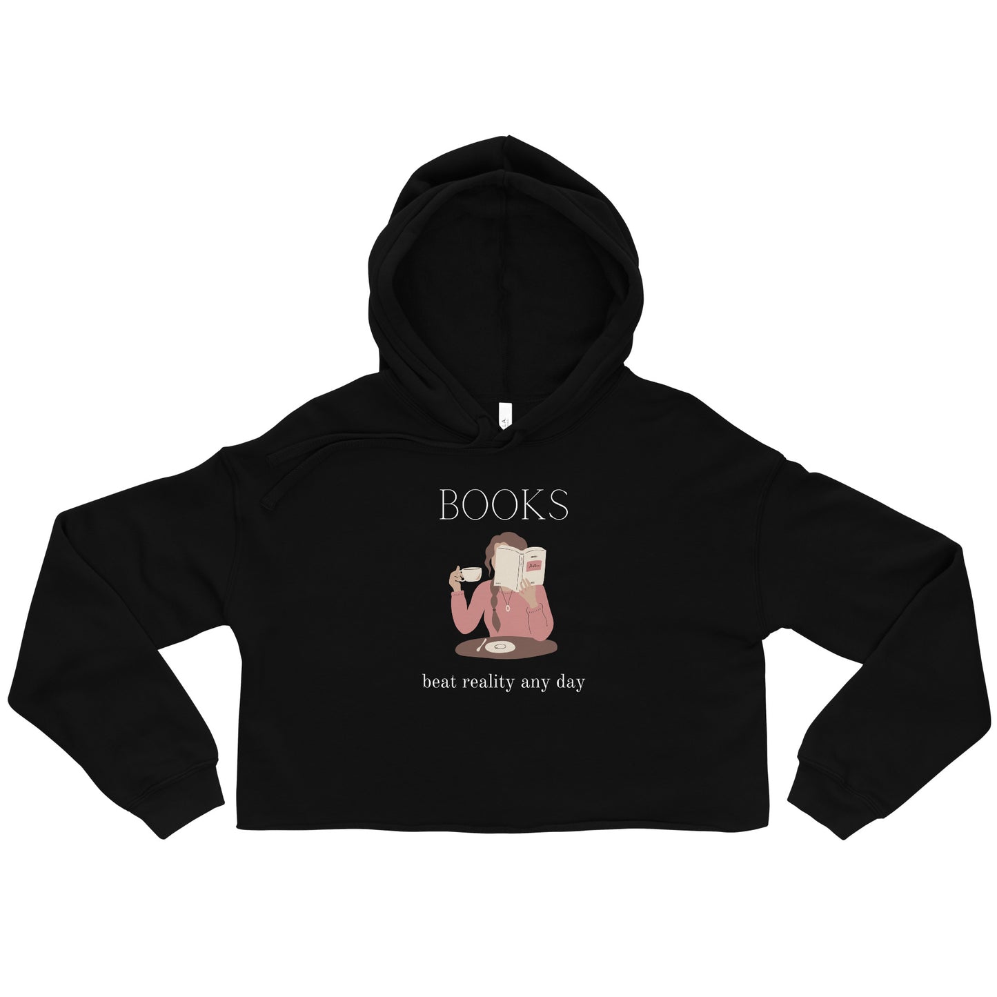 Book Lovers Crop Hoodie