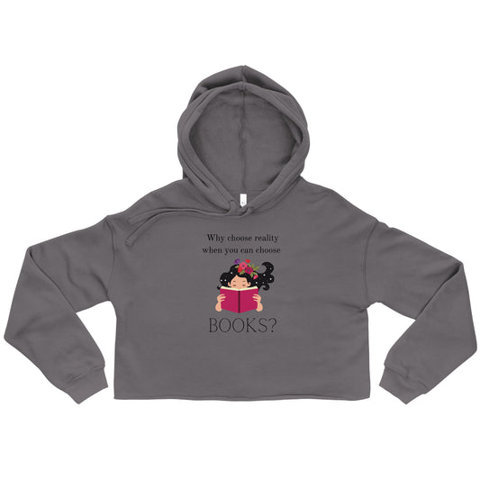 Book Lovers Crop Hoodie