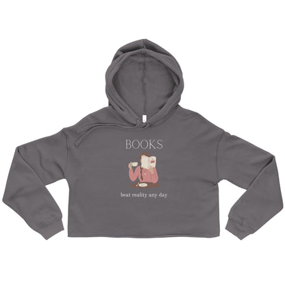 Book Lovers Crop Hoodie