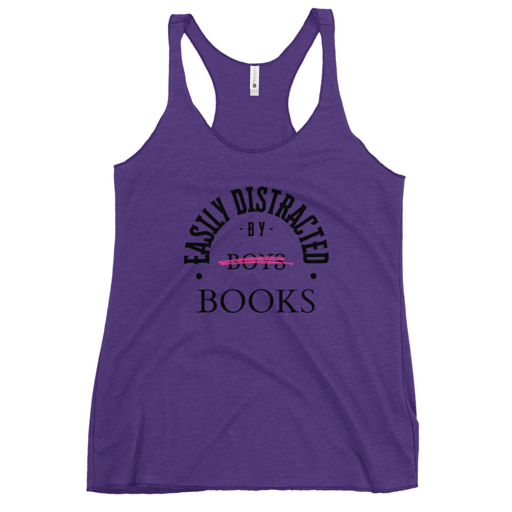 Easily Distracted By Books Racerback Tank