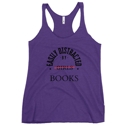 Easily Distracted By Books Racerback Tank